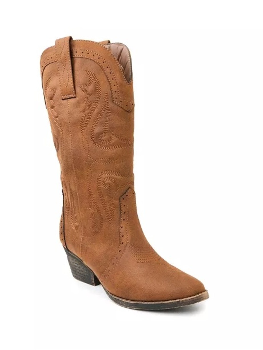 ♥️♥️ Sugar Women's Tammy Western Boots - Cognac Suede
